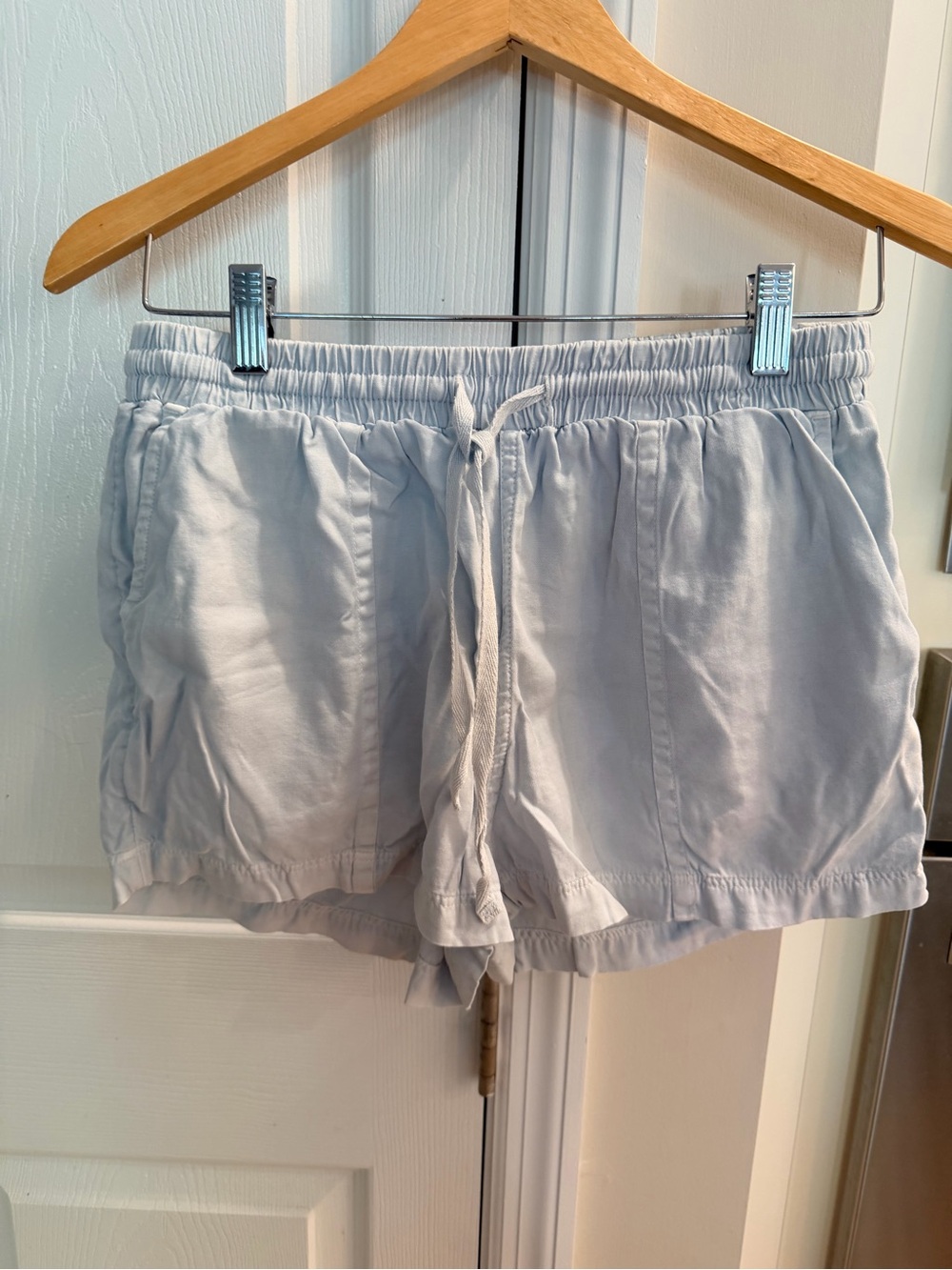 Billabong Light Blue Elastic Waist Drawstring Shorts
